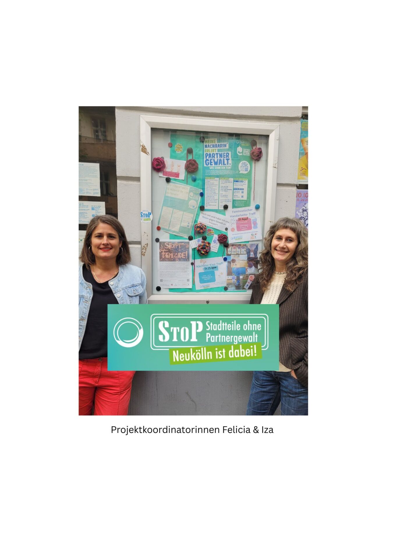 StoP „Stadtteile ohne Partnergewalt“ ist ein Projekt der Gemeinwesenarbeit: Hier kann sich die Nachbarschaft vernetzen und zusammen die Bedingungen im Kiez verbessern. Durch Zivilicourage und gemeinsame Aktionen können sich Nachbar*innen gegen Partnergewalt einsetzen.